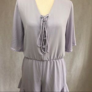 Mary & Mabel Purple Lilac Romper XS